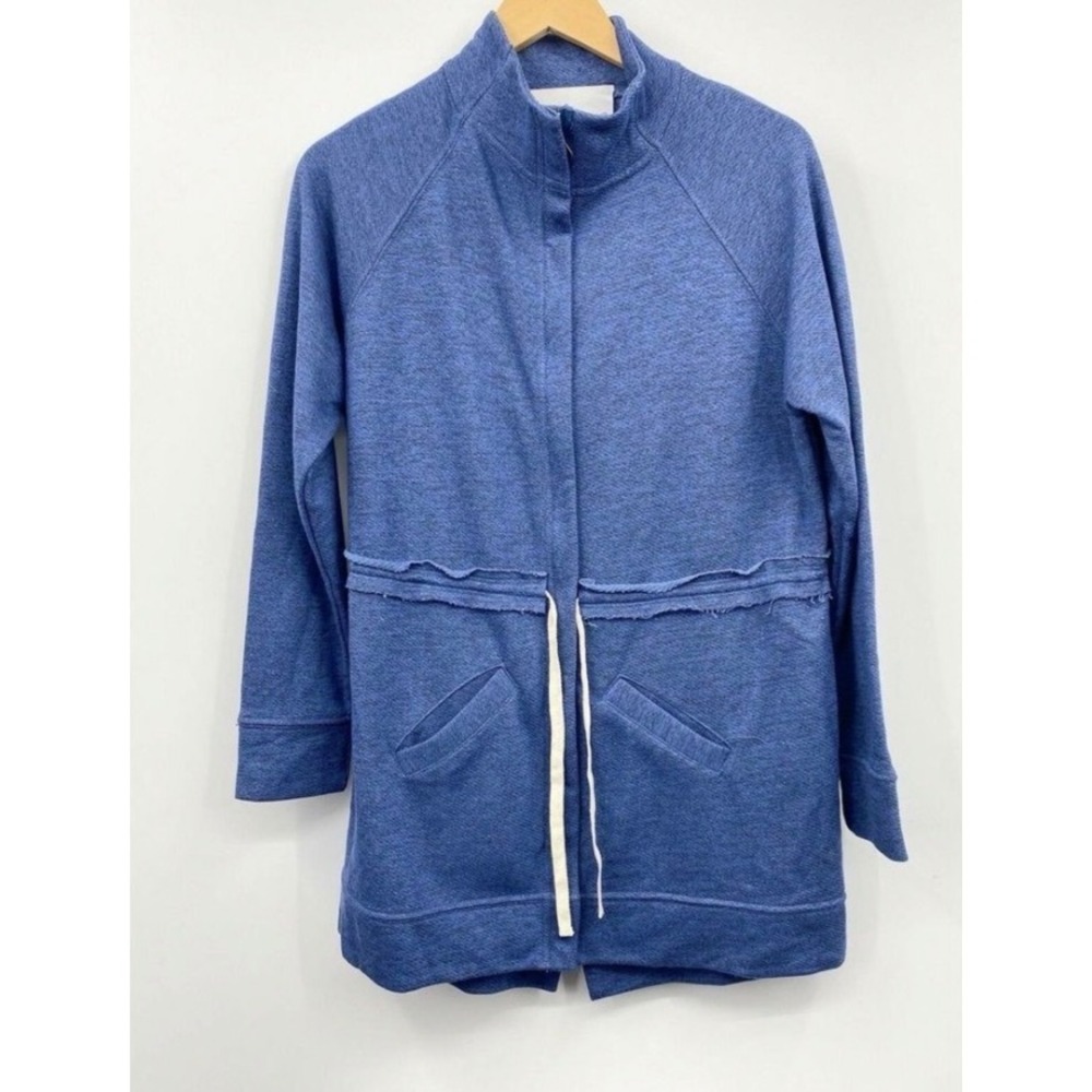 Anthropologie Dolan Left Coast Womens‎ Blue Longline Drawstring Jacket Medium